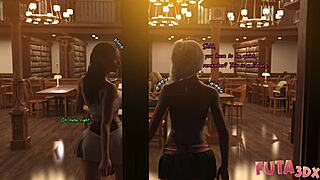 Hot brunette intensely sucks her futanari girlfriend's big dick