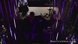 dude fucks sexy blonde babe in black stockings 😍