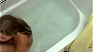 cute blonde masturbates by pool