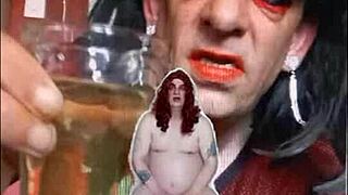 Bisexual sissy boy pees and swallows in homemade video