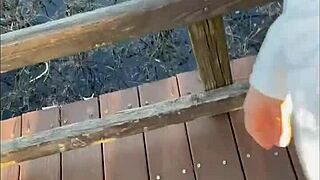 I stopped to video my wife fucking in the park.