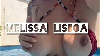 melissa lisboa showing off and taking cum part 2