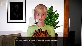 Blonde with big tits and ass feels intense emotions in homemade game