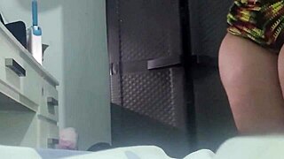 Extremely huge Latina butt caught on hidden camera