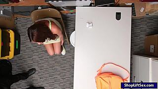 i-i mean, shoplifter davina davis gets fingered and boned by the officer in the office.
