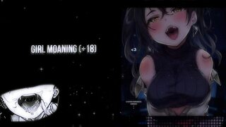 A girl moaning during a solo handjob session