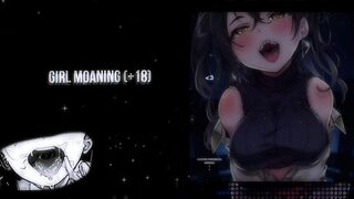 A girl moaning during a solo handjob session