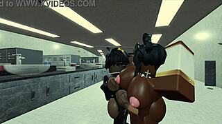 Fucking A Hot Black Nun In Roblox World.