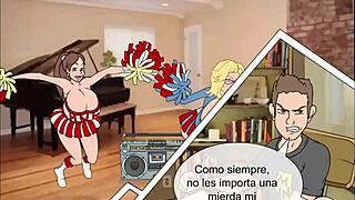 Check out this busty family cheer squad in action!