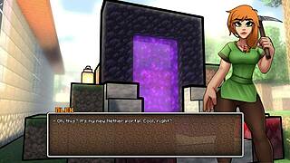 Giving our girl a golden bikini in hornycraft parody