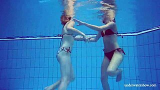 marusia and melisa darkova dive into underwater lesbian play