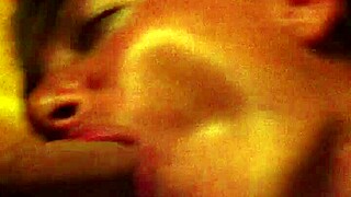 Slut girlfriend loves sucking cock with her redhead nipples exposed