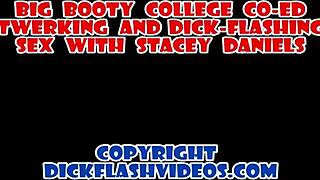 big booty co-ed twerking and dick flashing with stacey daniels and eric