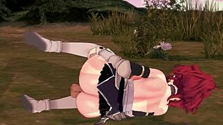 redhead malty from melromarc has outdoor hardcore sex in 3d hentai