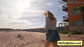 Natural Busty Blonde Sahara Skye Gives Wet Blowjob In Car Near Beach