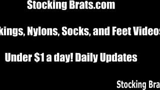 is our lesbian pantyhose threesome in stockings getting you hard