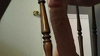 homemade chick with pierced hairy pussy rides dildo in ass.