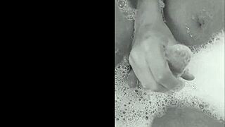 I was playing in the bathtub with this brazilian amateur, it was sexy but i think i spilled something