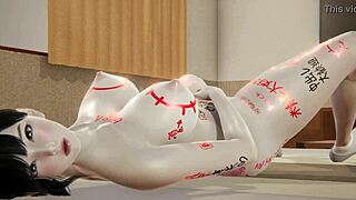 Another horny babe in 3d cartoon creampie.