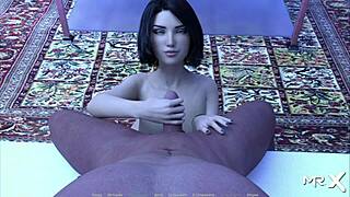 acting lessons episode 1 10: the guy fucks his milf babe girlfriend after dinner in 3d anime hentai 😏