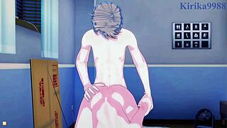 Kaguya and Chika dominate Miyuki in intense hentai sex