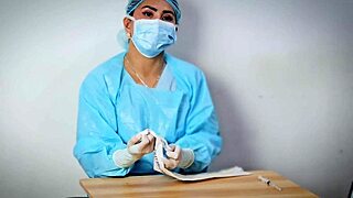 medical glove fetish ASMR with Dominafire is wild! 😍