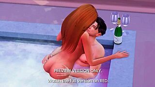 hot tub romance in 3d hentai preview