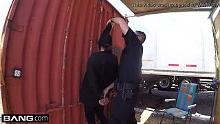 Latina Bad Girl Caught Sucking Cop's Dick in Public POV Blowjob