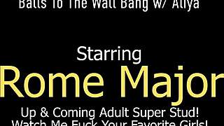 Aliya Brynn gags on Rome Major's huge cock!