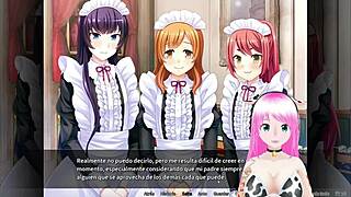 I played the otoko orgy at maid boy manor in Spanish