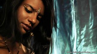 bolly babe dances and undresses in a teasing striptease