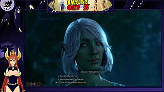 Astorian interacts with a female namekian in anime style