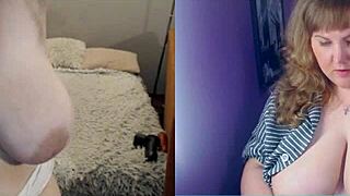 Sister bbw flaunts big ass on video chat