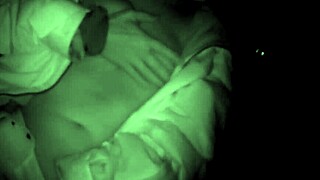 Young girl pleasuring herself outdoors at night