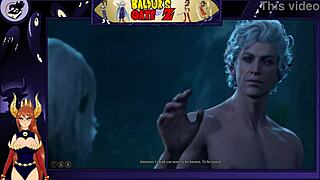 Astorian interacts with a female namekian in anime style