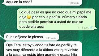 Hot WhatsApp Chat Turns to Fucking Stepdad of Friend - Tara Rico