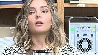 Jason Foreskin Feeds Aften Opal Huge Cock Deepthroat At Work