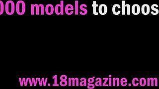 18-year-old Tamara strips topless to drive you wild outdoors