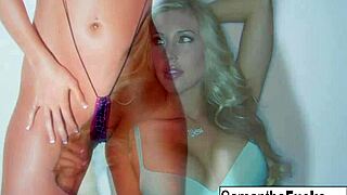 Samantha Teases Her Big Tits And Pussy Solo