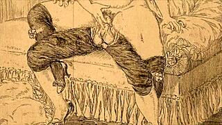 vintage erotic drawings, those retro cartoons and anime hentai vibes