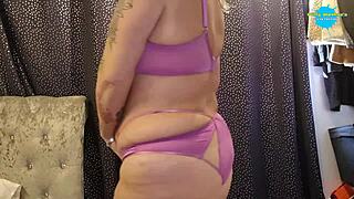 hot mum films herself slipping into sexy underwear for fun