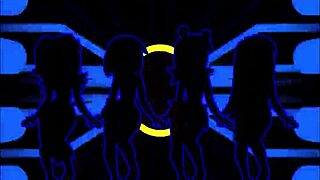 PACMAN GHOST GIRLS DANCE IN THREE PHASES AT 1080P.