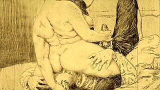 vintage erotic drawings, those retro cartoons and anime hentai vibes