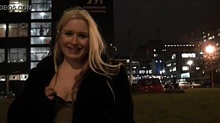 i saw this blonde babe flashin her tits downtown