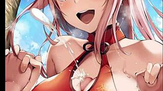 Check out this hentai paizuri cumshot compilation