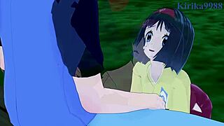 3D animated hentai with Iris and Erica in intense sex scene