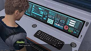 In stranded in space, I feel close to the cute asian scientist milf