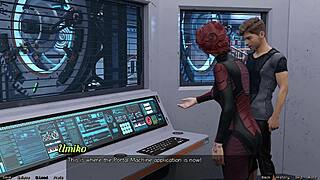 In stranded in space, I feel close to the cute asian scientist milf