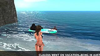 saucy aussie on the beach with big black cock 😏