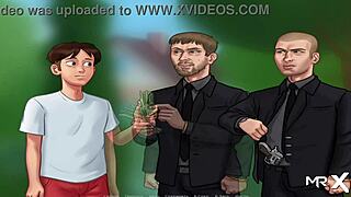 Summertimesaga chubby girl masturbates to creampie in headphones